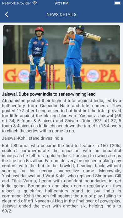 55Cricket - Live Cricket Screenshot