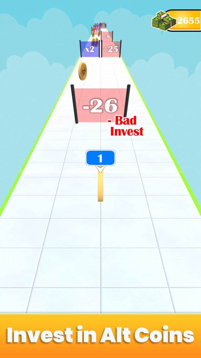 Crypto Rush 3D Coin Roll Race