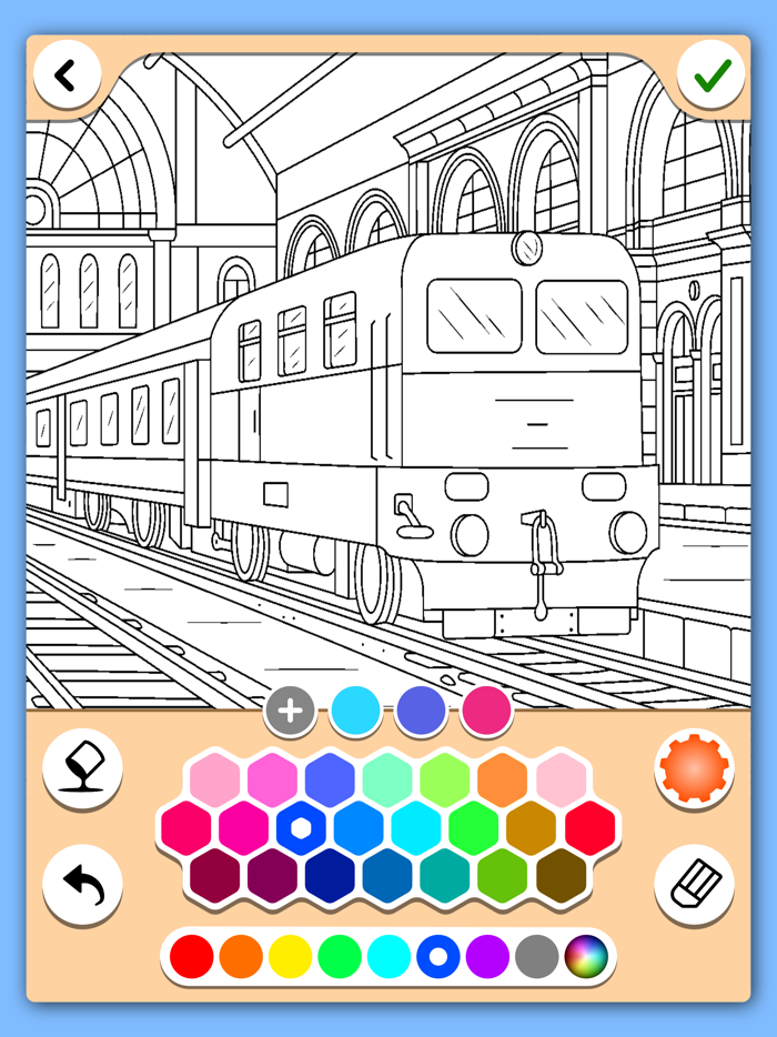 Trains coloring pages