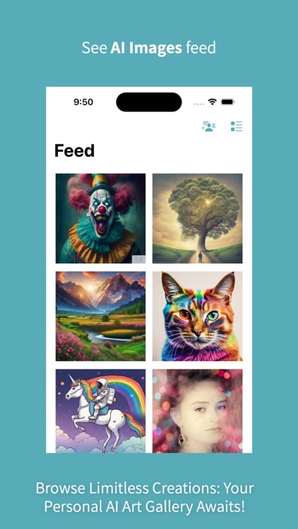 Promptum - AI images feed