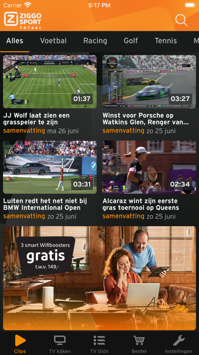 Ziggo Sport Totaal Screenshot