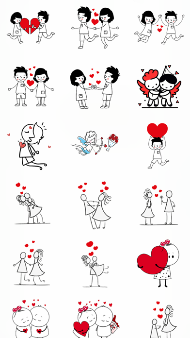 Love Couple Stickers Animatedのおすすめ画像2