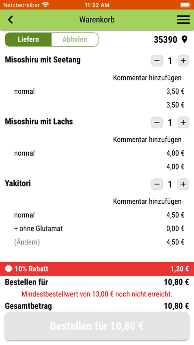 Asia Wok & Sushi 2 Go Screenshot