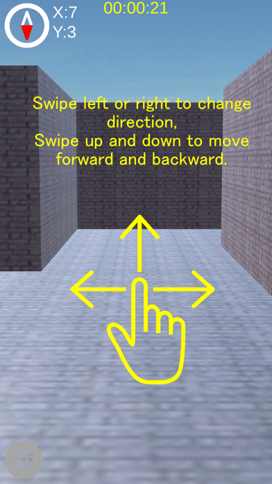 3D Maze of brick walls Screenshot