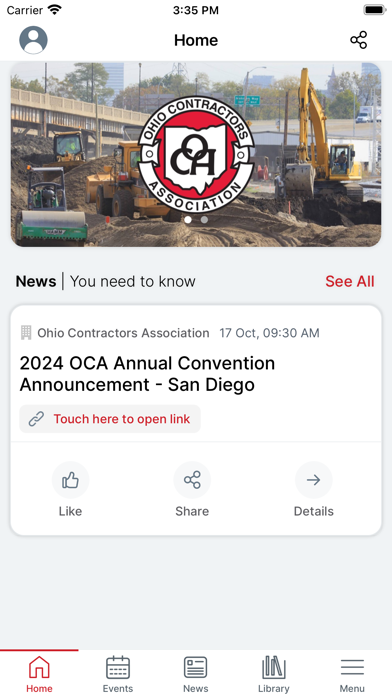 OCA Link Screenshot