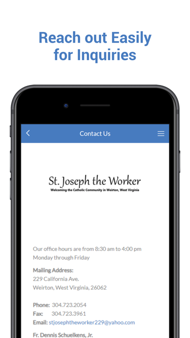 St Joseph The Worker Parish WV Screenshot