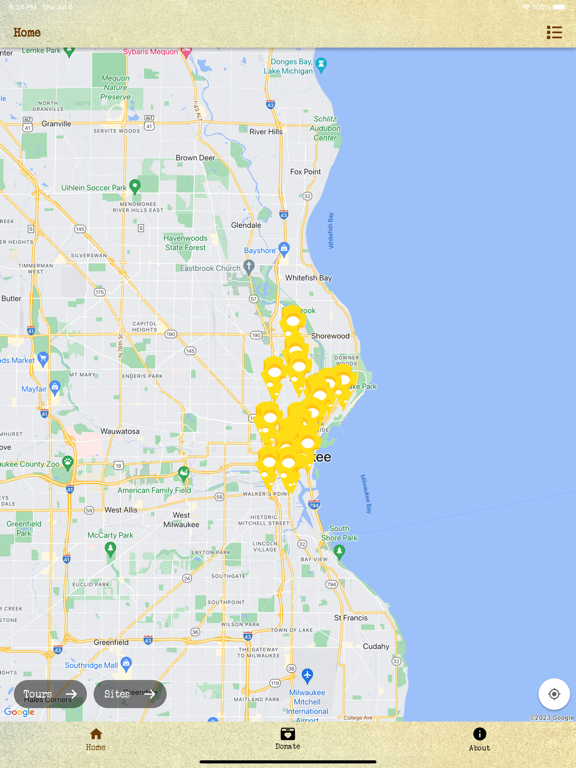 lgbt milWALKee iPad screenshot 2 - Navigation app