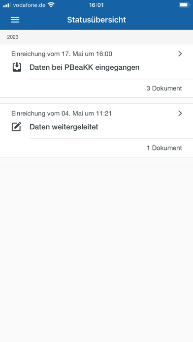 PBeaKK EinreichungsApp Screenshot