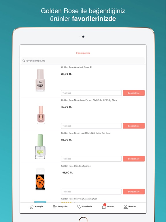 Golden Rose iPad screenshot 6 - Shopping app
