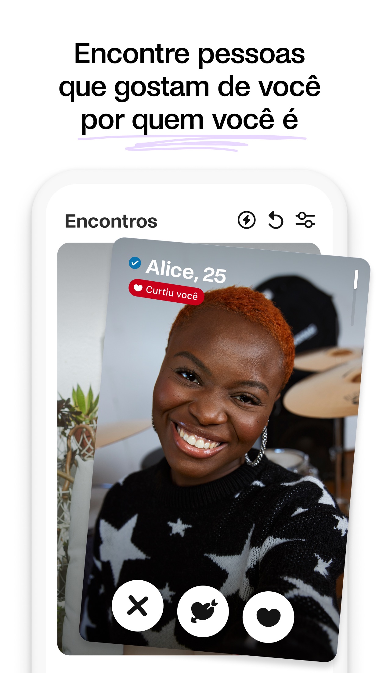 Screenshot do app Badoo: Encontros. Namoro. Chat