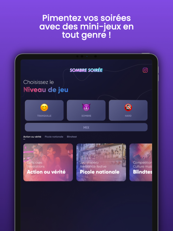 Sombre soirée - Jeux de soirée