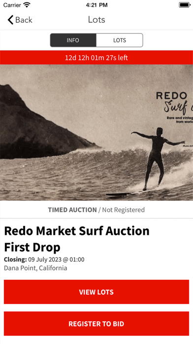 Redo Market Auctions Screenshot