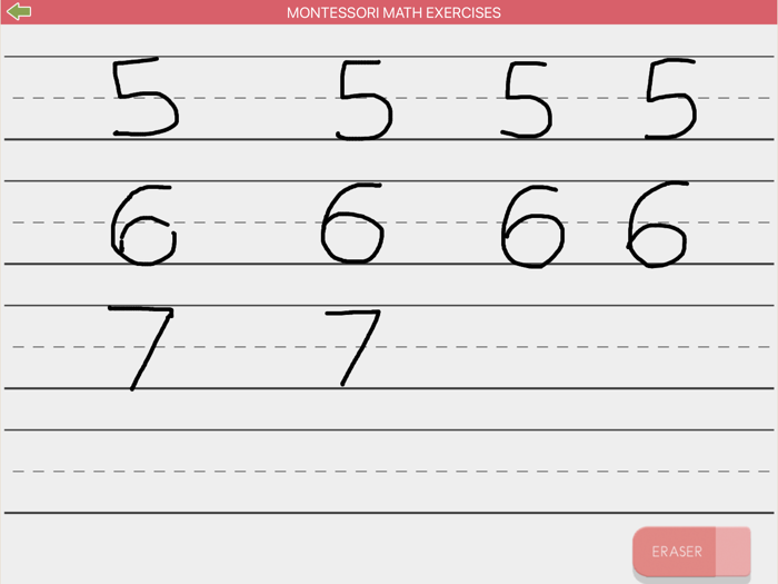 Montessori Number Tracing