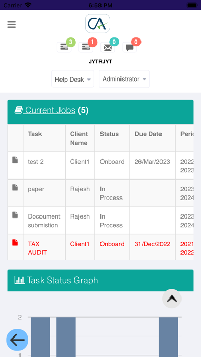 ICAI PMS Screenshot