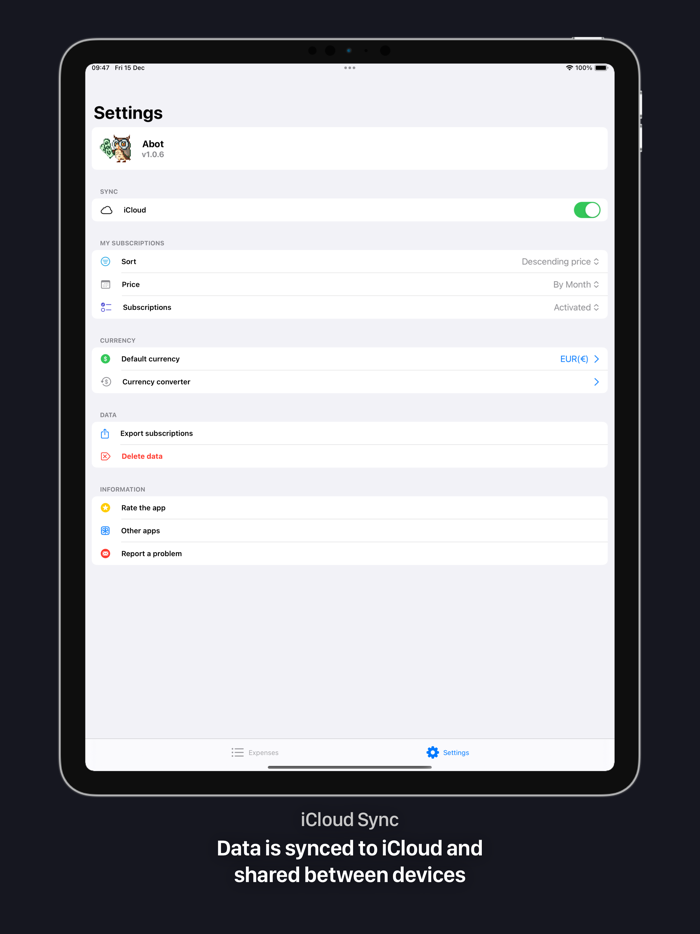 Subscriptions - Abot