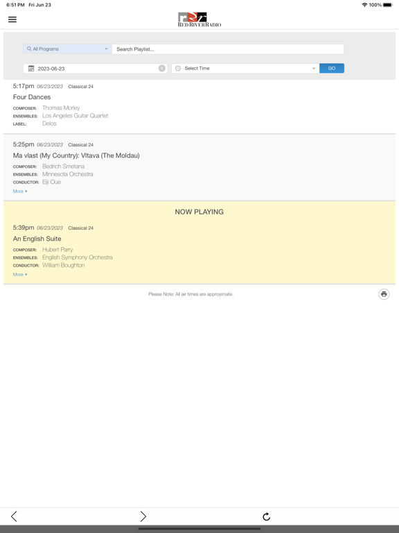 Red River Radio iPad screenshot 9 - Entertainment app
