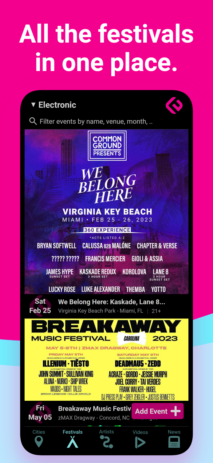 Edmtrain Concerts and Raves