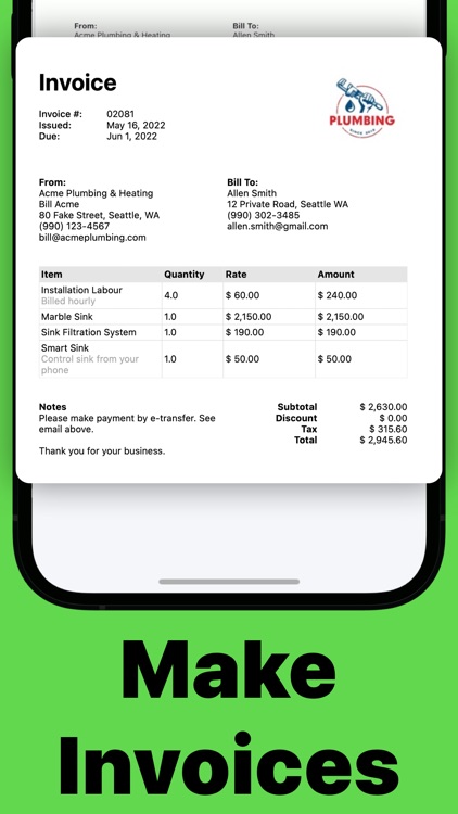 Invoice Forms — Receipt Maker