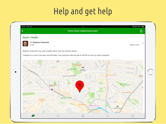 Carehood iPad screenshot 4 - Social Networking app