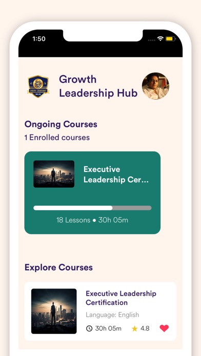 Growth Leadership Hub Screenshot