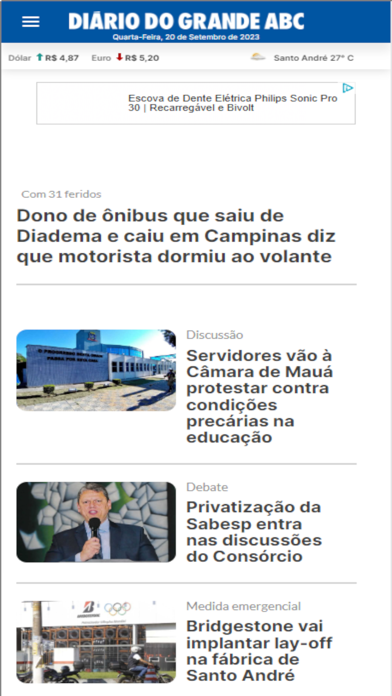 Diário do Grande ABC - Web Screenshot