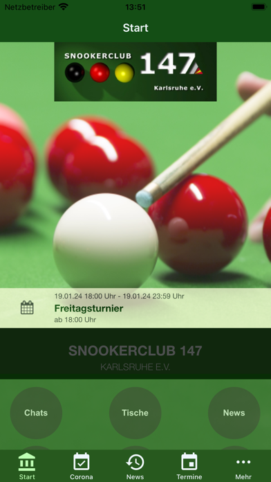 Snookerclub 147 Karlsruhe e.V. Screenshot