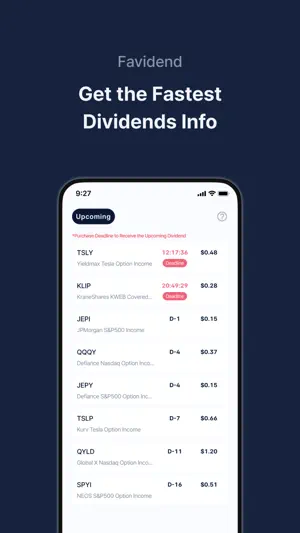 Favidend screenshot 1