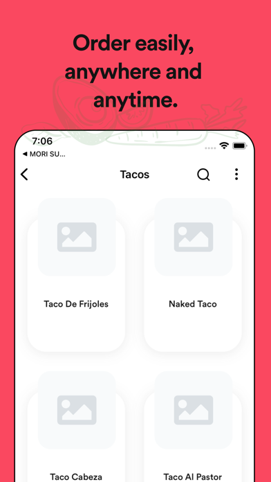 Tacos Calafia Ordering Screenshot