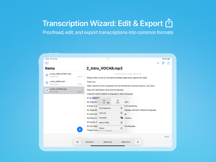 TranscribeX all audio to text
