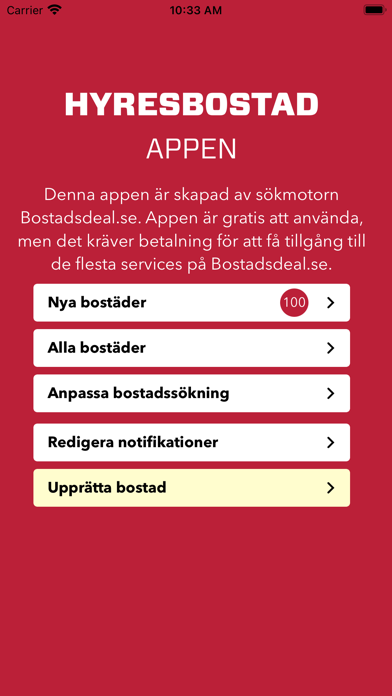 Hyresbostad Appen Screenshot