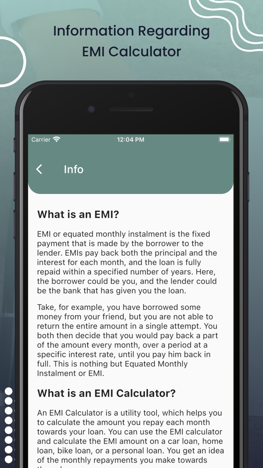 #6. EMI Calculator loan planner (iOS) 来自: Kantaben Gorasiya