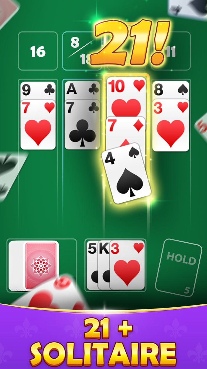 21 Solitaire Cash Card Game