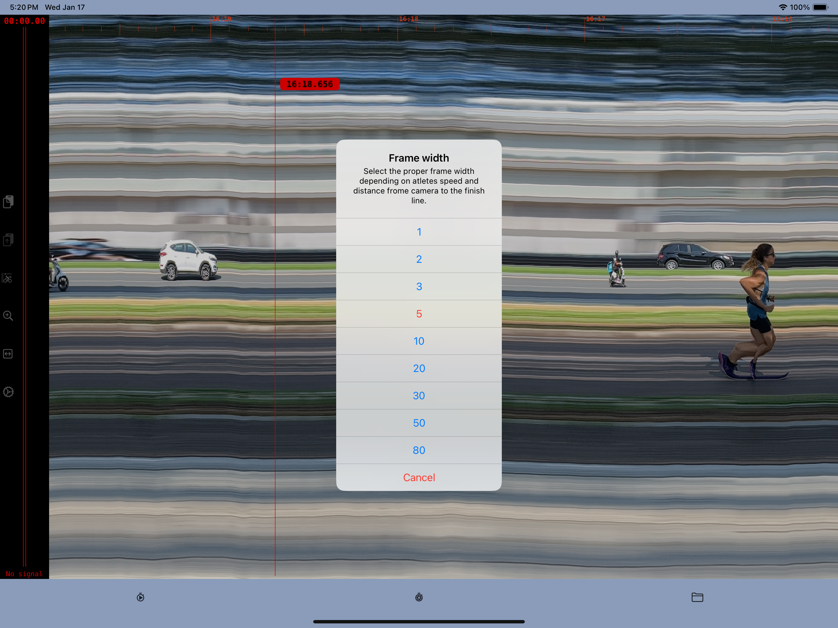Photo finish app