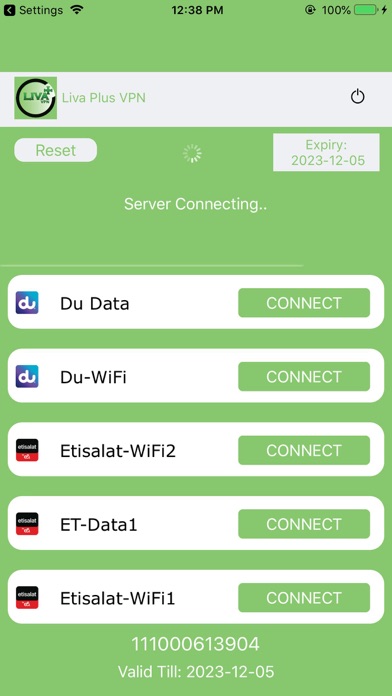 LIVA Plus VPN Screenshot