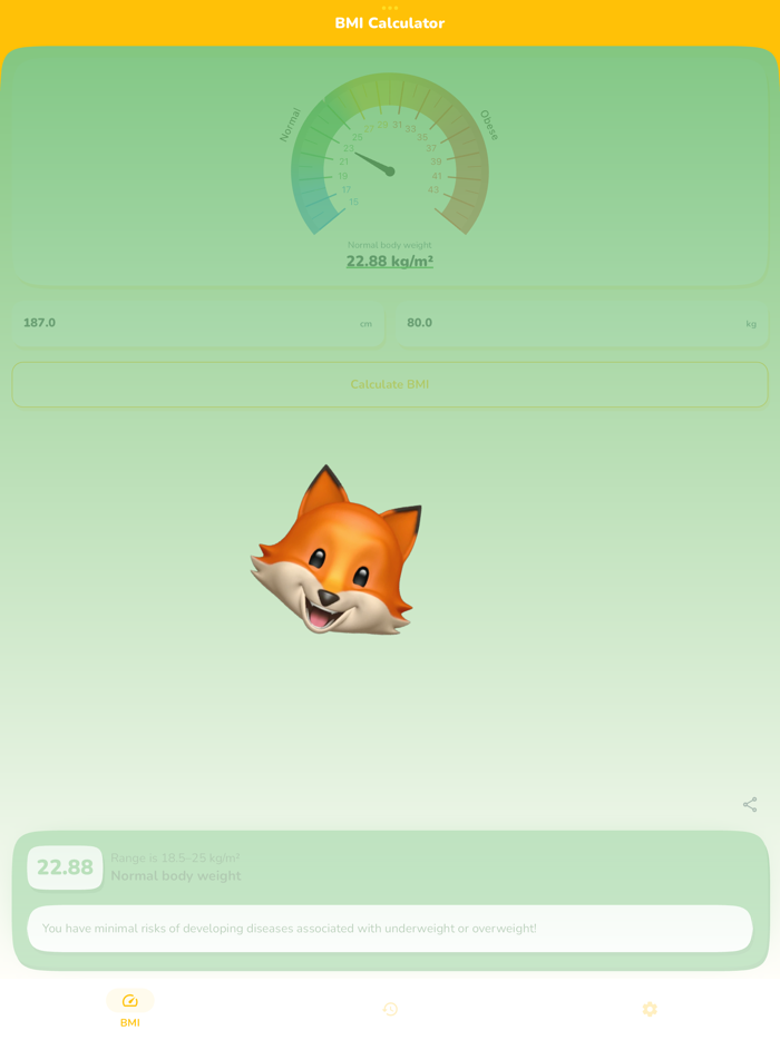 Calculate and track your BMI