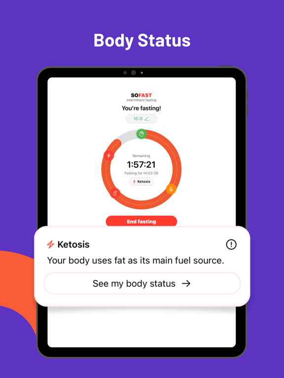 Sofast: Intermittent Fasting iPad screenshot 5 - Health & Fitness app