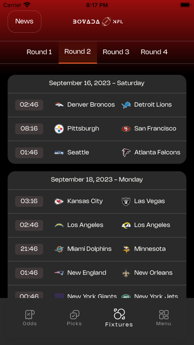 Bovada - NFL Special Screenshot