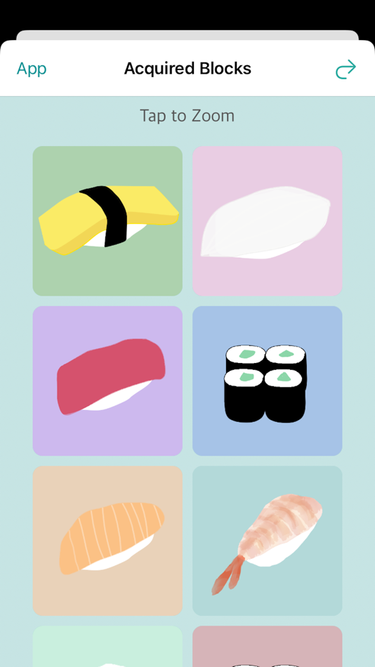 #2. Sushi Falling Blocks (iOS) Podle: Mihoko Araki