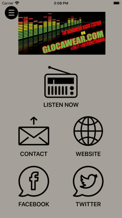 Glocawear Radio Screenshot