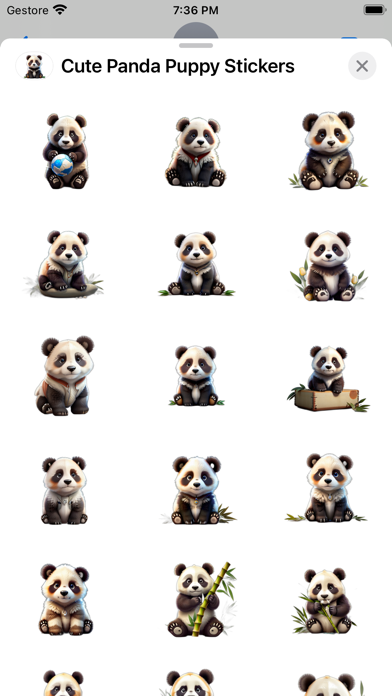 Cute Panda Puppy Stickers Screenshot