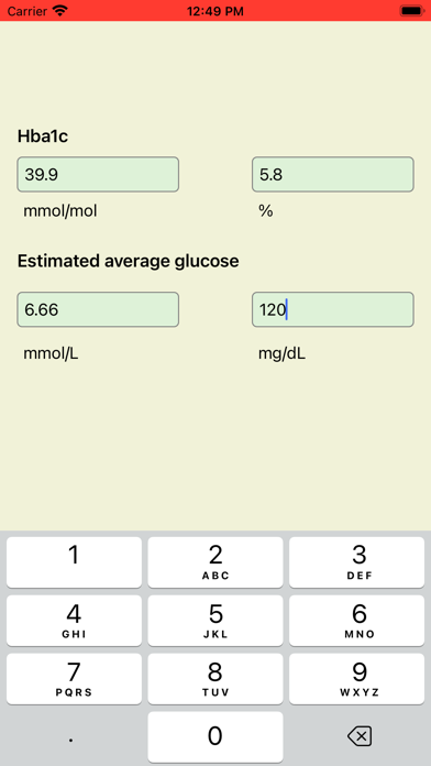 HbA1c Converter mmol/mol to % Screenshot