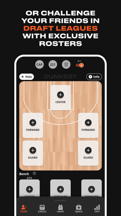 Dunkest - Fantasy Basketball Screenshot