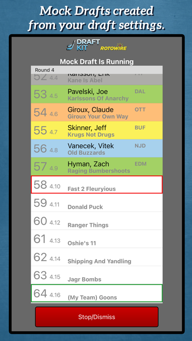 Fantasy Hockey Draft Kit '23 Screenshot