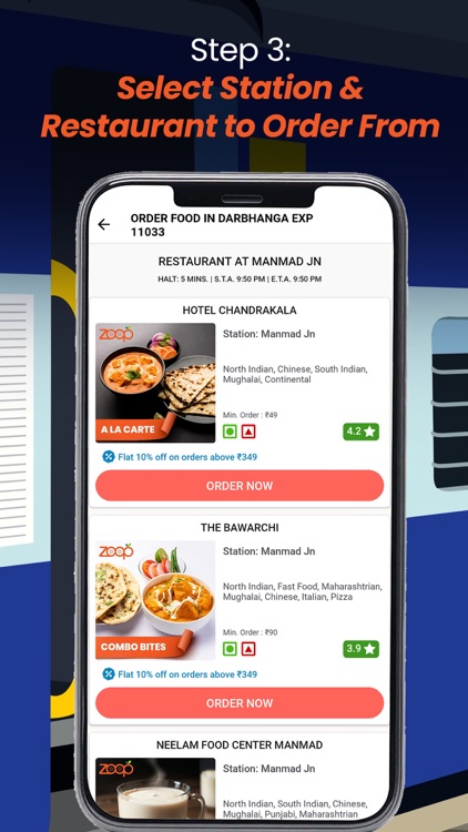 Zoop India-Order Food in Train