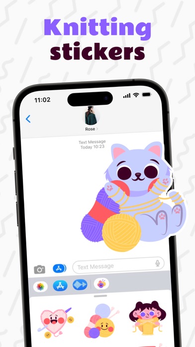 knitted stickers Screenshot