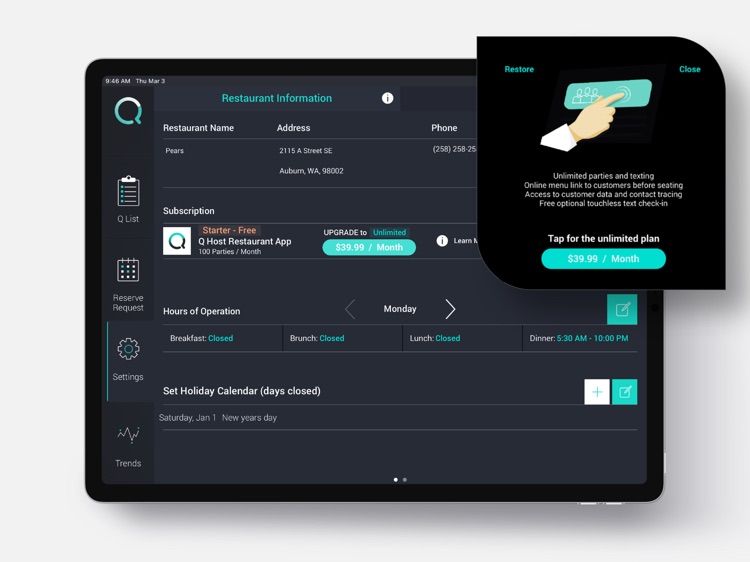 Q Host Restaurant App screenshot-5