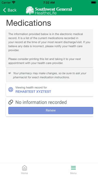 Southwest General Healthelife Screenshot