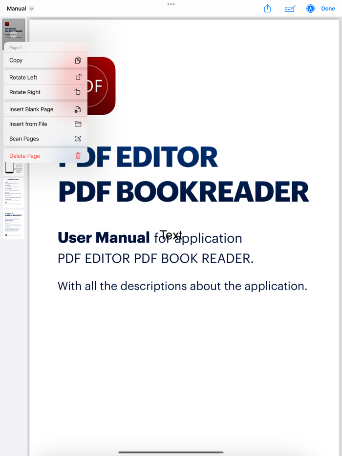 PDF Editor PDF Book Reader