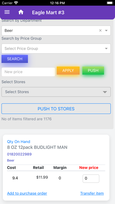Eaglemart BackOffice Screenshot