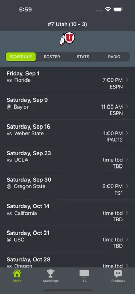 Game screenshot Utah Football Schedules mod apk